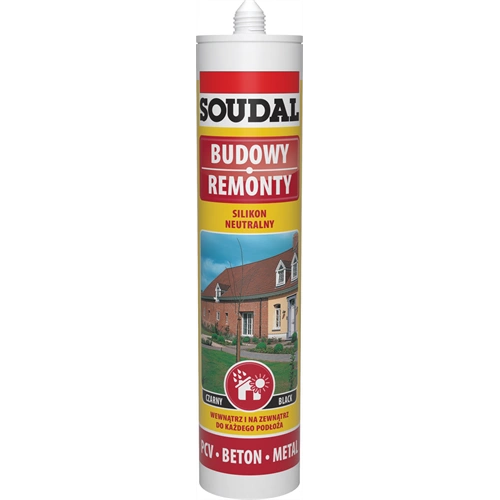 Soudal neutrális szilikon FEKETE 280ml Soudal neutrális szilikon FEKETE 280ml